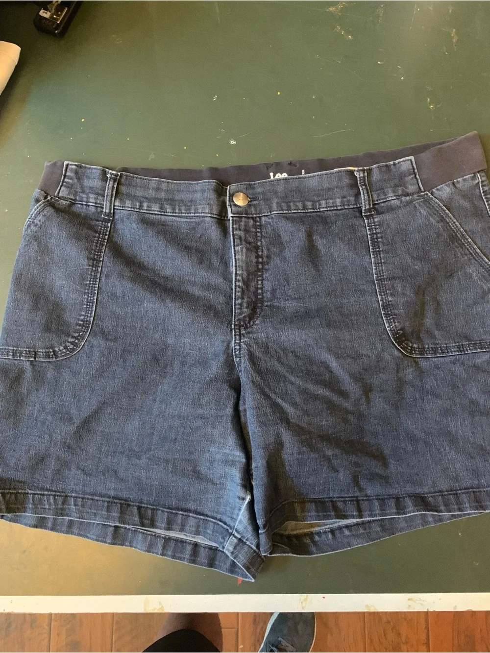 Lee Women's Navy Blue Denim Shorts
